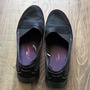 Skechers Men's Black Mesh Slip-Ons